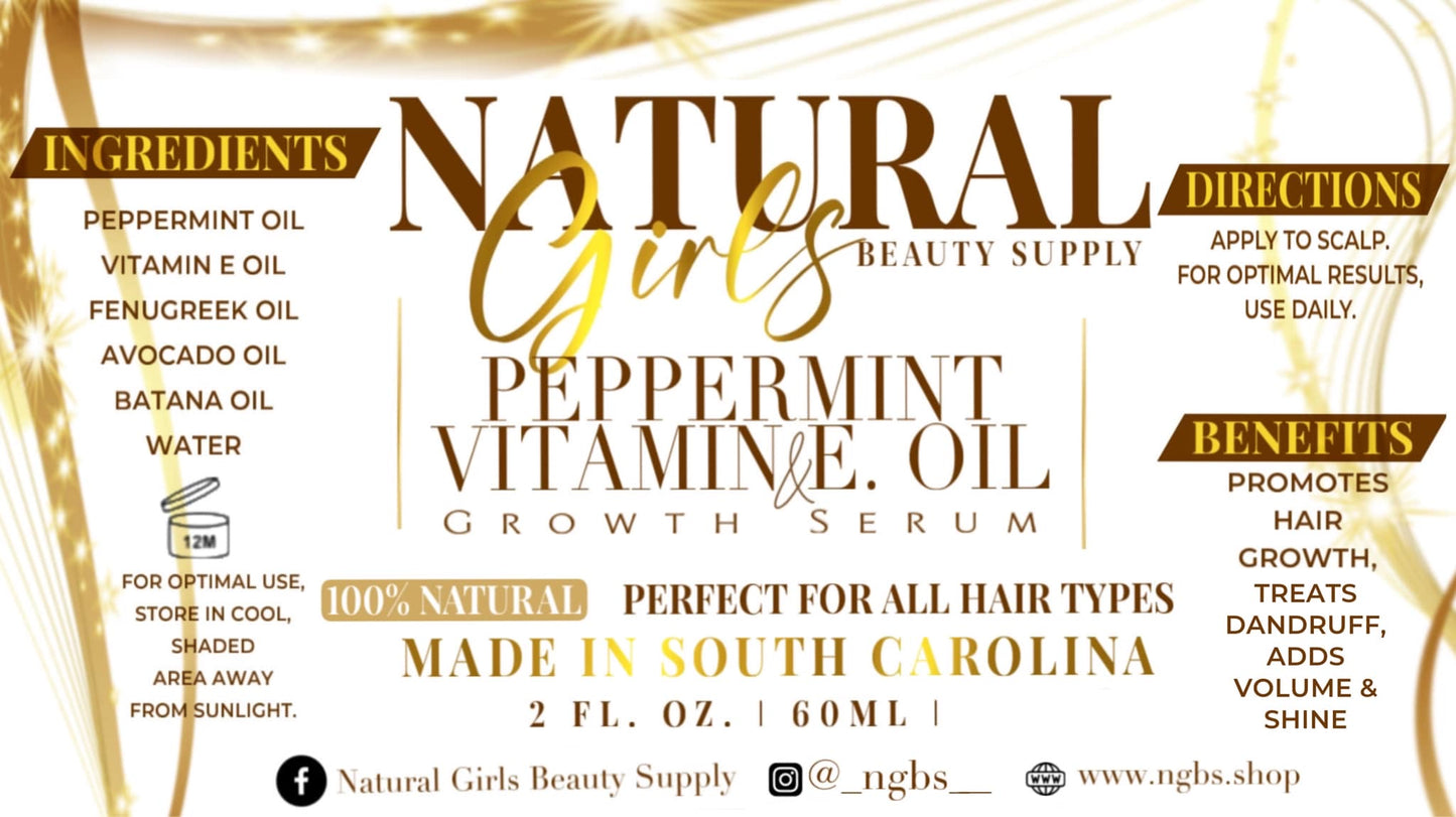 Peppermint & Vitamin E. Oil Growth Serum