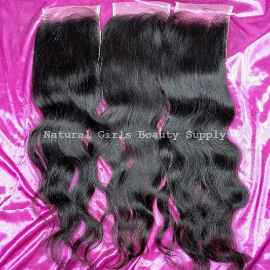 Raw Indian Wavy Closure 1PC