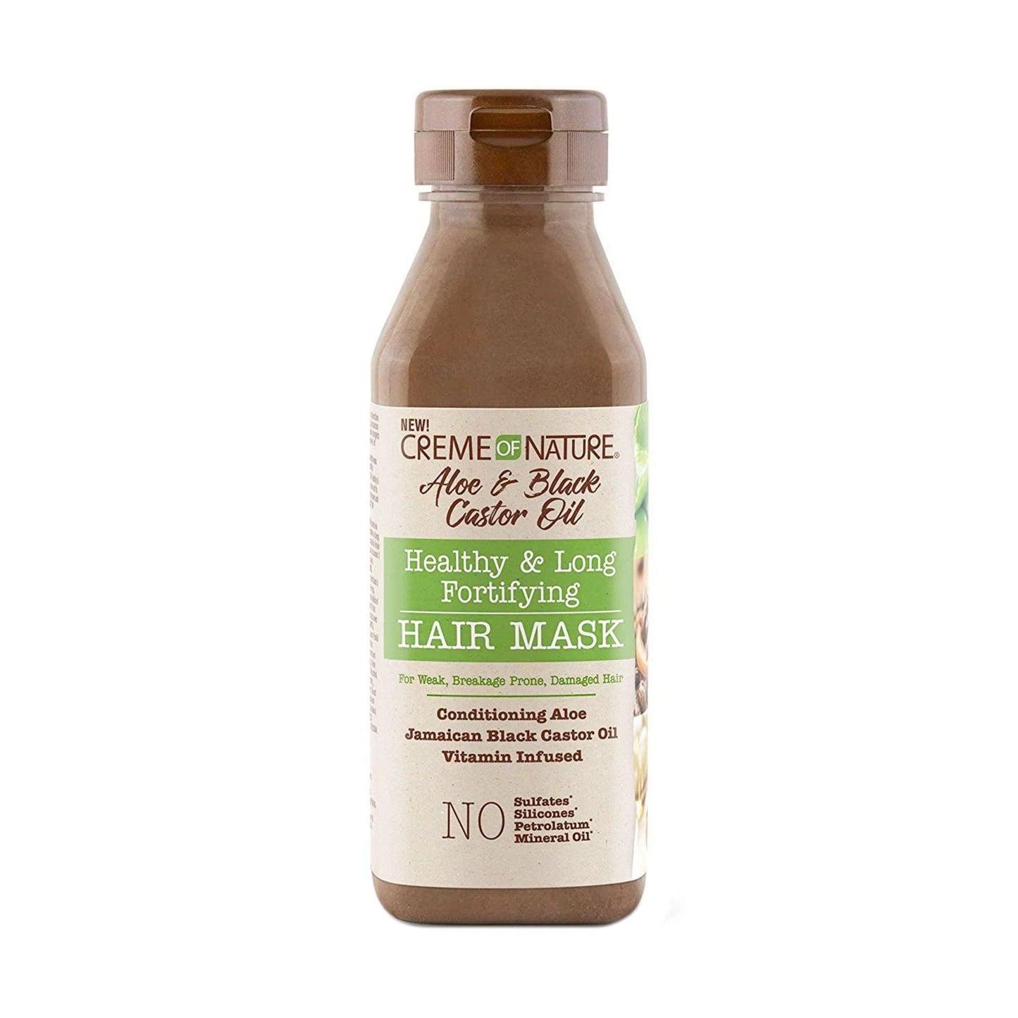 Creme Of Nature Aloe & Black Castor Oil Healthy & Long Fortifying HAIR MASK, 12 Fl Oz.