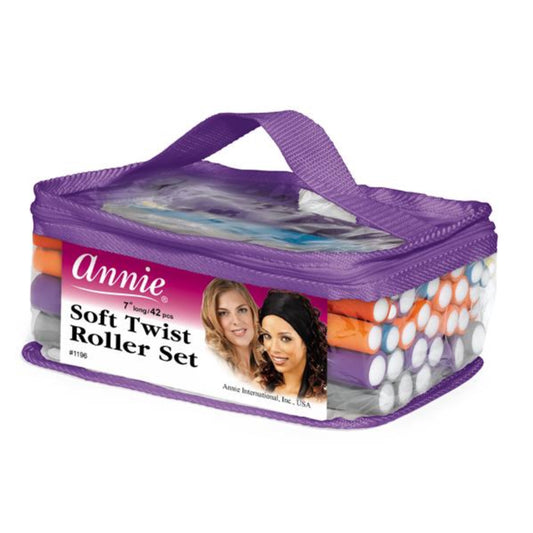 Annie Soft Twist Rollers Set 7" LONG 42PC