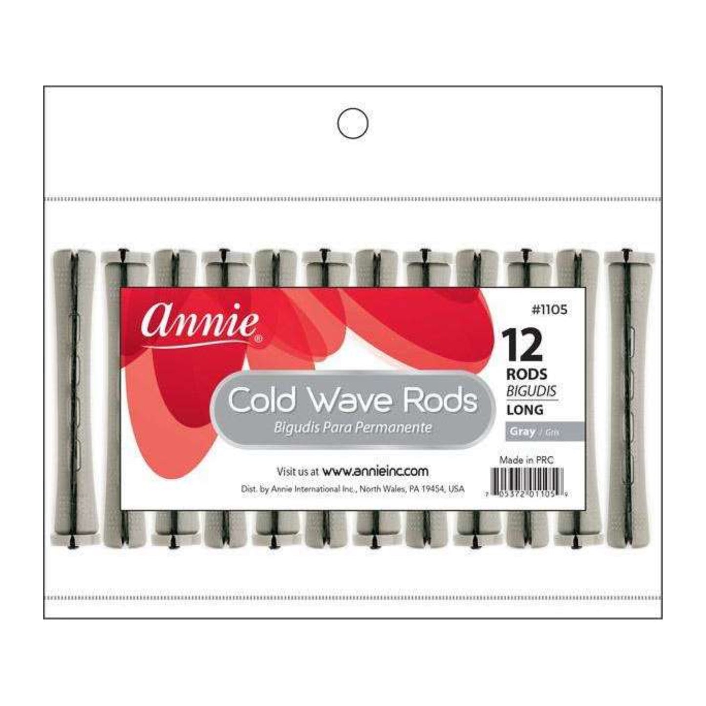 Annie Long Cold Wave Rods Grey 12PC