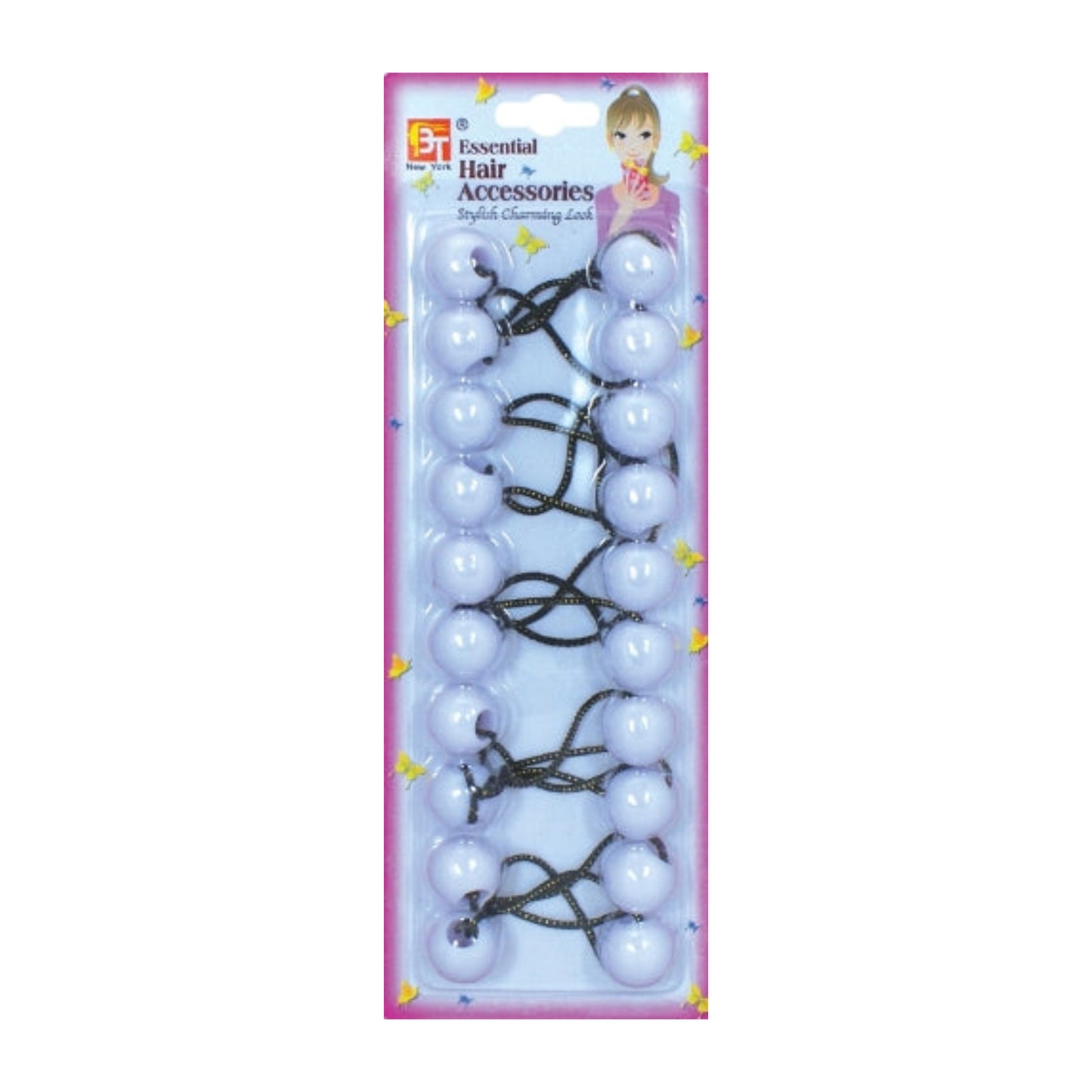 Essential Hair Accessories Ponytail Holders 10CT, 20 MM White